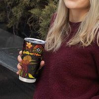 Wallis and Futuna Tumbler Cup Octopus Plumeria Polynesian Tattoo