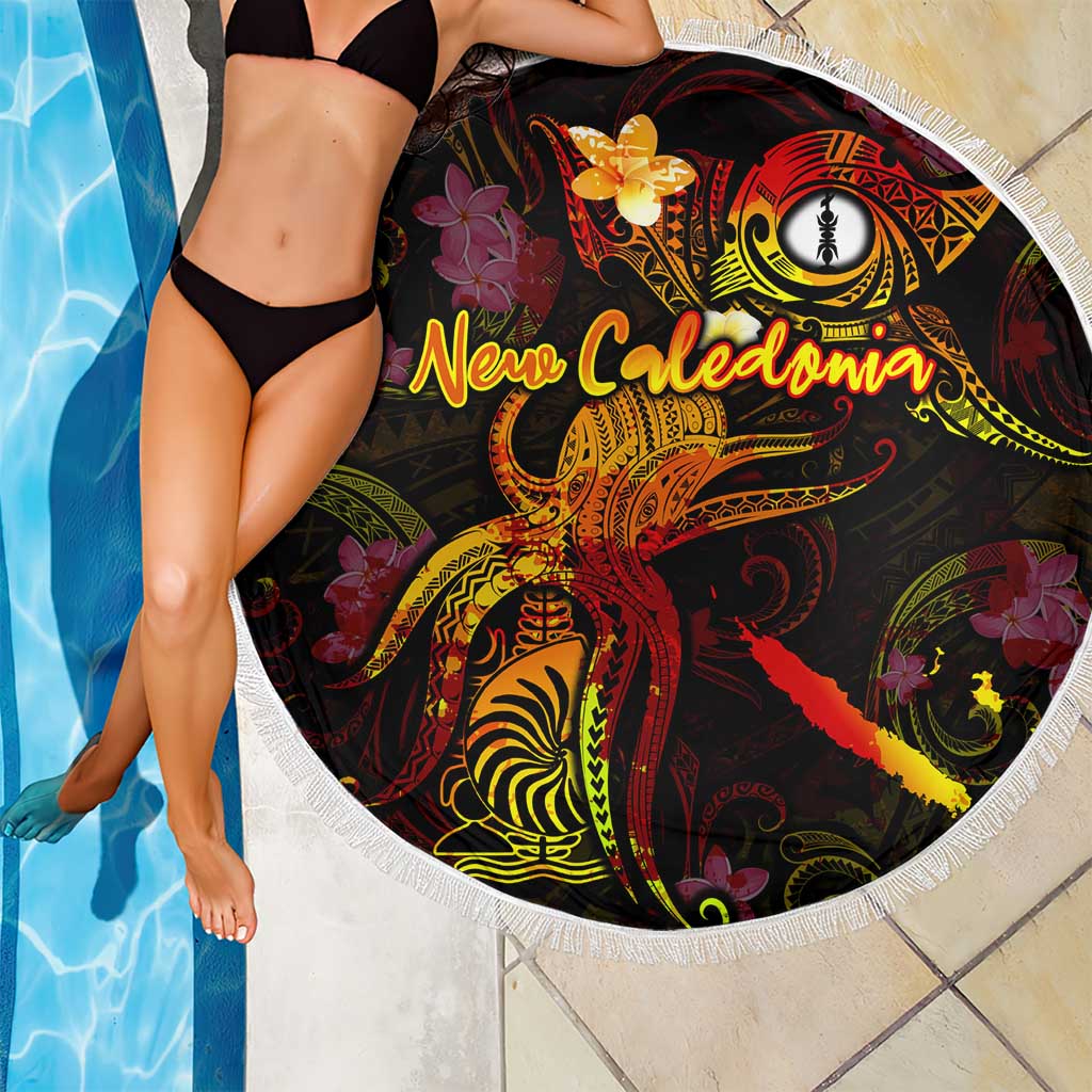 New Caledonia Beach Blanket Octopus Plumeria Polynesian Tattoo