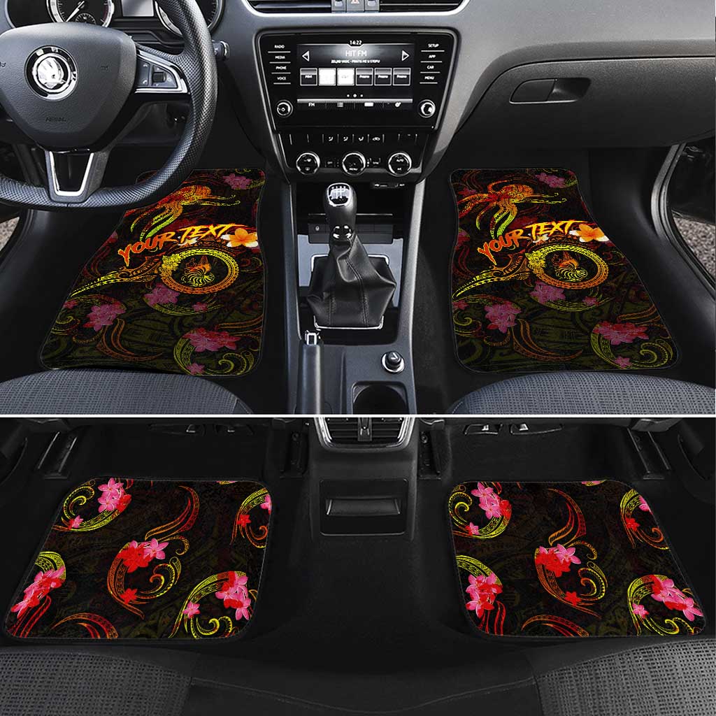 New Caledonia Car Mats Octopus Plumeria Polynesian Tattoo