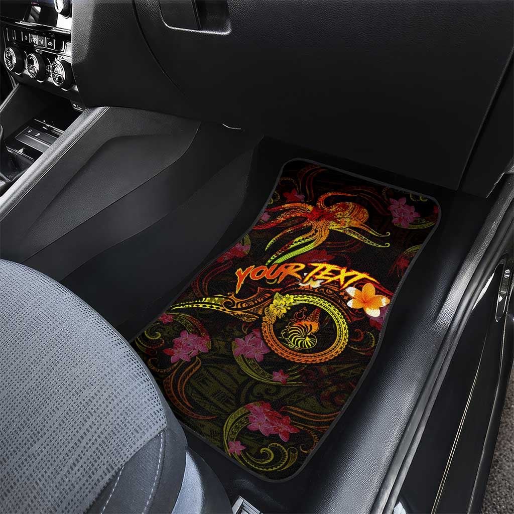 New Caledonia Car Mats Octopus Plumeria Polynesian Tattoo