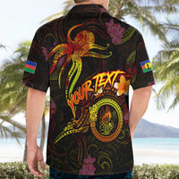 New Caledonia Hawaiian Shirt Octopus Plumeria Polynesian Tattoo