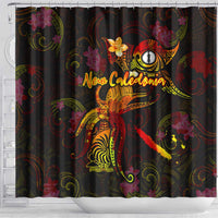New Caledonia Shower Curtain Octopus Plumeria Polynesian Tattoo