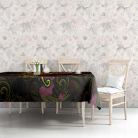 New Caledonia Tablecloth Octopus Plumeria Polynesian Tattoo