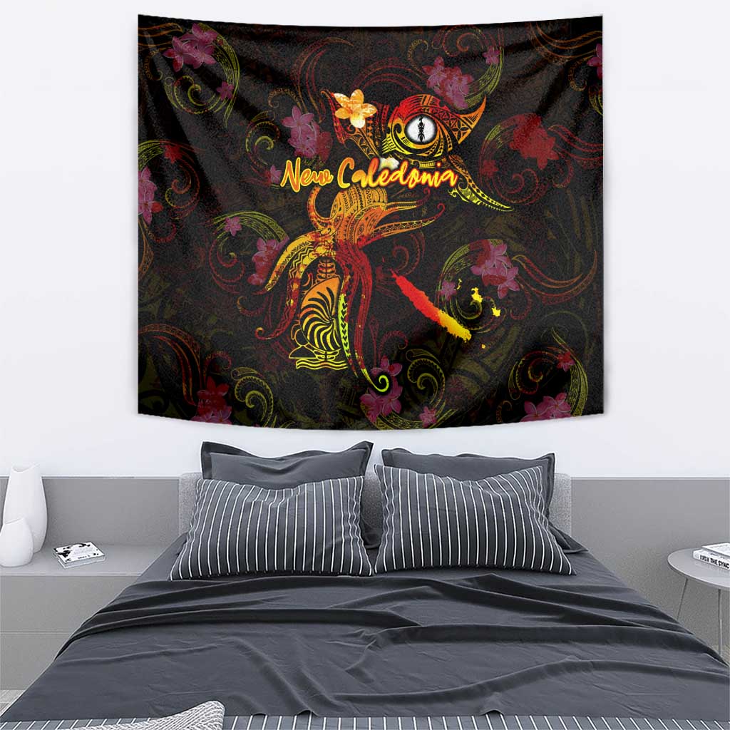 New Caledonia Tapestry Octopus Plumeria Polynesian Tattoo