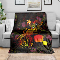 Tahiti French Polynesia Blanket Octopus Plumeria Polynesian Tattoo