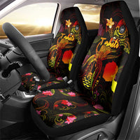 Tahiti French Polynesia Car Seat Cover Octopus Plumeria Polynesian Tattoo