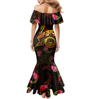 Tahiti French Polynesia Family Matching Mermaid Dress and Hawaiian Shirt Octopus Plumeria Polynesian Tattoo DT02 - Polynesian Pride