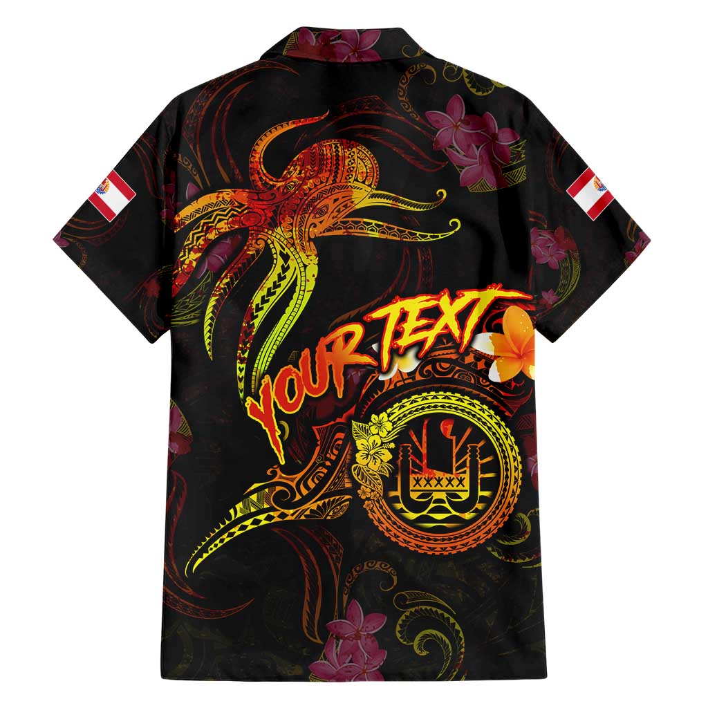 Tahiti French Polynesia Family Matching Short Sleeve Bodycon Dress and Hawaiian Shirt Octopus Plumeria Polynesian Tattoo DT02 - Polynesian Pride