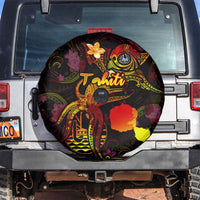 Tahiti French Polynesia Spare Tire Cover Octopus Plumeria Polynesian Tattoo