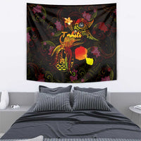 Tahiti French Polynesia Tapestry Octopus Plumeria Polynesian Tattoo