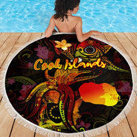 Cook Islands Beach Blanket Octopus Plumeria Polynesian Tattoo