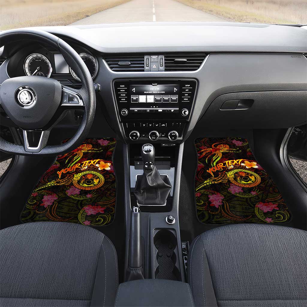 Cook Islands Car Mats Octopus Plumeria Polynesian Tattoo