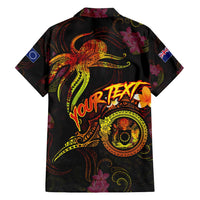 Cook Islands Family Matching Short Sleeve Bodycon Dress and Hawaiian Shirt Octopus Plumeria Polynesian Tattoo DT02 - Polynesian Pride