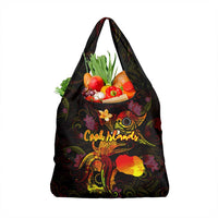 Cook Islands Grocery Bag Octopus Plumeria Polynesian Tattoo