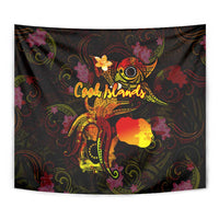 Cook Islands Tapestry Octopus Plumeria Polynesian Tattoo