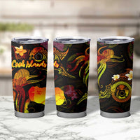 Cook Islands Tumbler Cup Octopus Plumeria Polynesian Tattoo