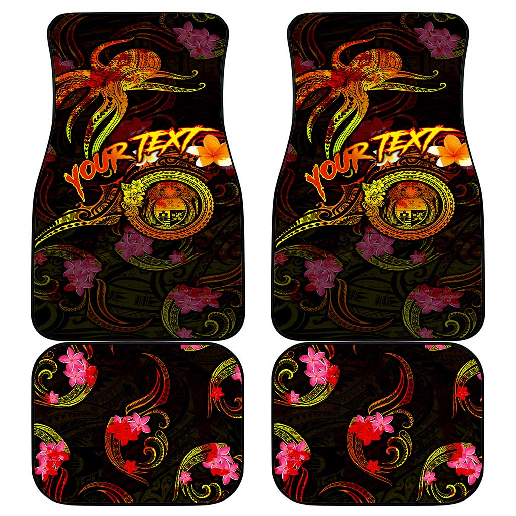 Nauru Car Mats Octopus Plumeria Polynesian Tattoo