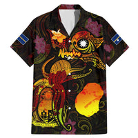 Nauru Family Matching Mermaid Dress and Hawaiian Shirt Octopus Plumeria Polynesian Tattoo