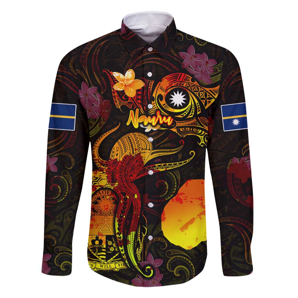 Nauru Family Matching Mermaid Dress and Hawaiian Shirt Octopus Plumeria Polynesian Tattoo