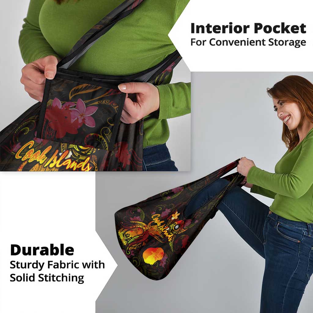 Nauru Grocery Bag Octopus Plumeria Polynesian Tattoo