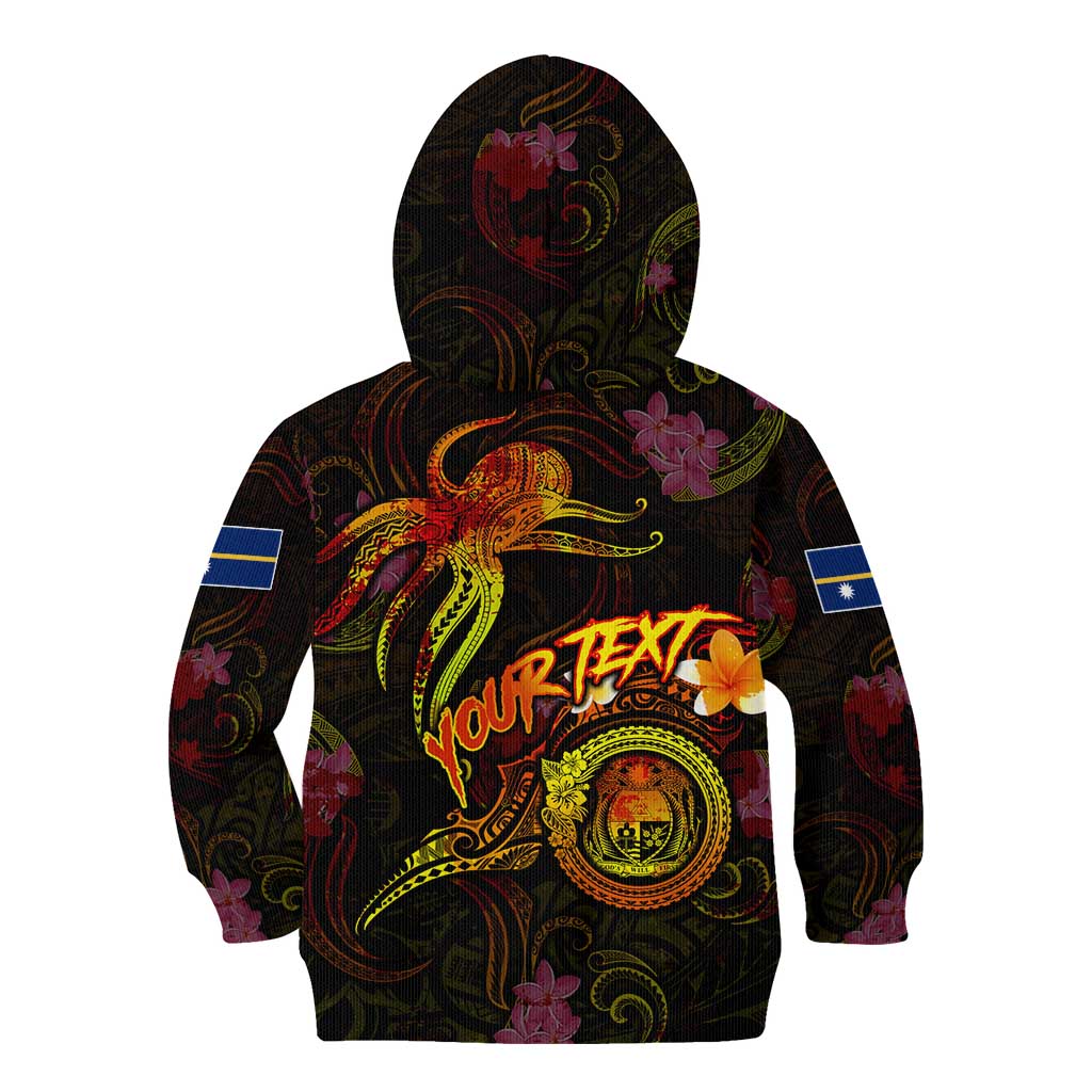 Nauru Kid Hoodie Octopus Plumeria Polynesian Tattoo