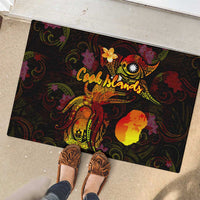 Nauru Rubber Doormat Octopus Plumeria Polynesian Tattoo