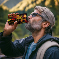 Tuvalu 4 in 1 Can Cooler Tumbler Octopus Plumeria Polynesian Tattoo