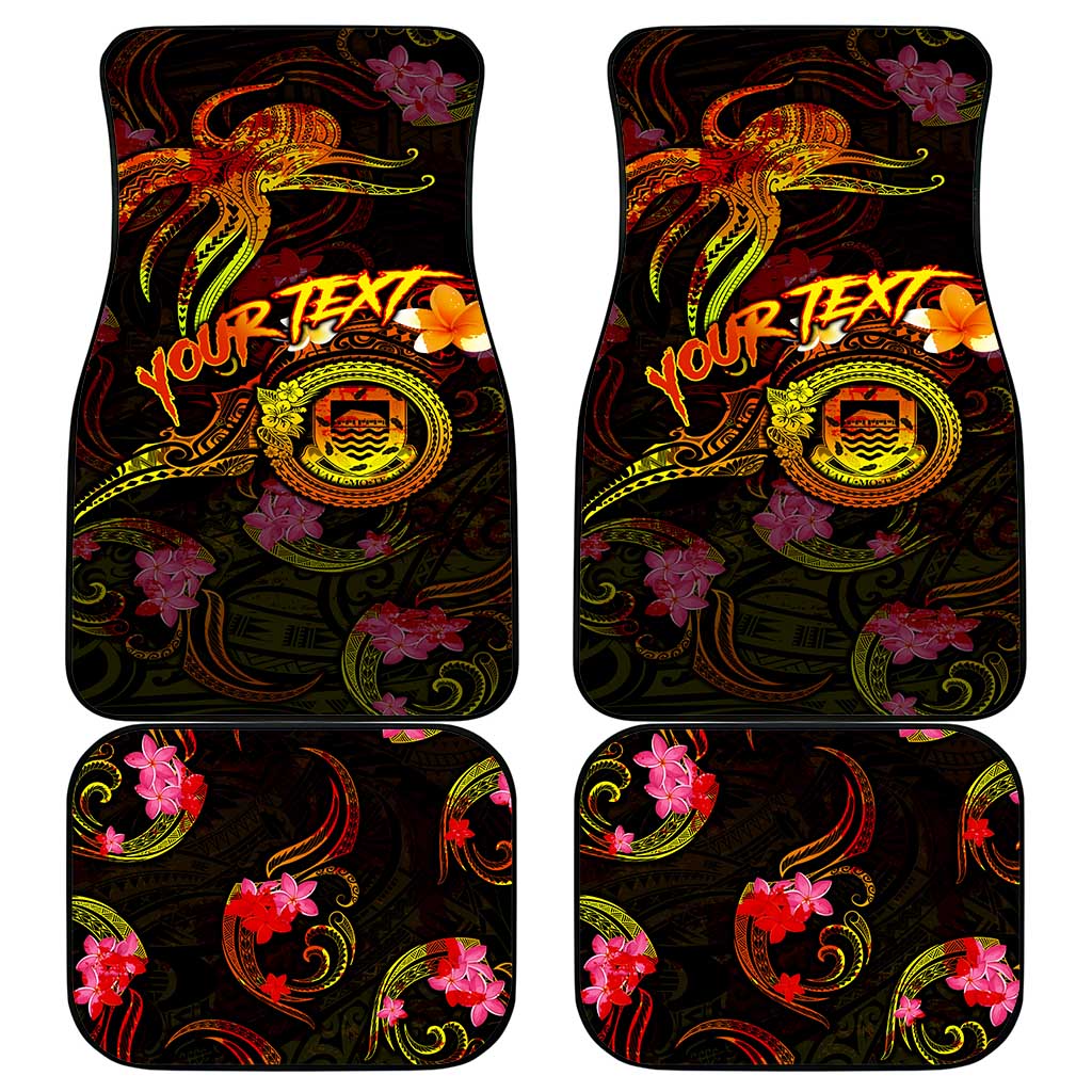 Tuvalu Car Mats Octopus Plumeria Polynesian Tattoo