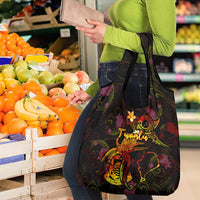 Tuvalu Grocery Bag Octopus Plumeria Polynesian Tattoo