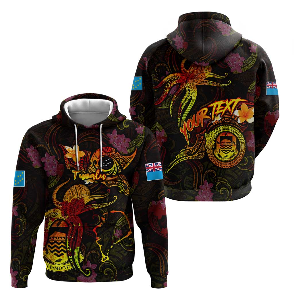 Tuvalu Hoodie Octopus Plumeria Polynesian Tattoo