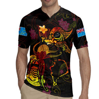 Tuvalu Rugby Jersey Octopus Plumeria Polynesian Tattoo