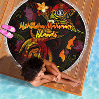 Northern Mariana Islands Beach Blanket Octopus Plumeria Polynesian Tattoo