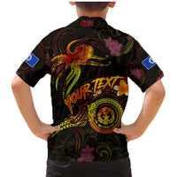 Northern Mariana Islands Family Matching Mermaid Dress and Hawaiian Shirt Octopus Plumeria Polynesian Tattoo DT02 - Polynesian Pride