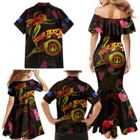 Northern Mariana Islands Family Matching Mermaid Dress and Hawaiian Shirt Octopus Plumeria Polynesian Tattoo DT02 - Polynesian Pride