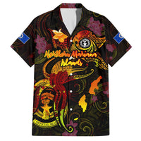 Northern Mariana Islands Family Matching Short Sleeve Bodycon Dress and Hawaiian Shirt Octopus Plumeria Polynesian Tattoo DT02 Dad's Shirt - Short Sleeve Black - Polynesian Pride