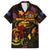 Northern Mariana Islands Family Matching Short Sleeve Bodycon Dress and Hawaiian Shirt Octopus Plumeria Polynesian Tattoo