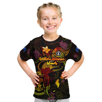 Northern Mariana Islands Kid T Shirt Octopus Plumeria Polynesian Tattoo