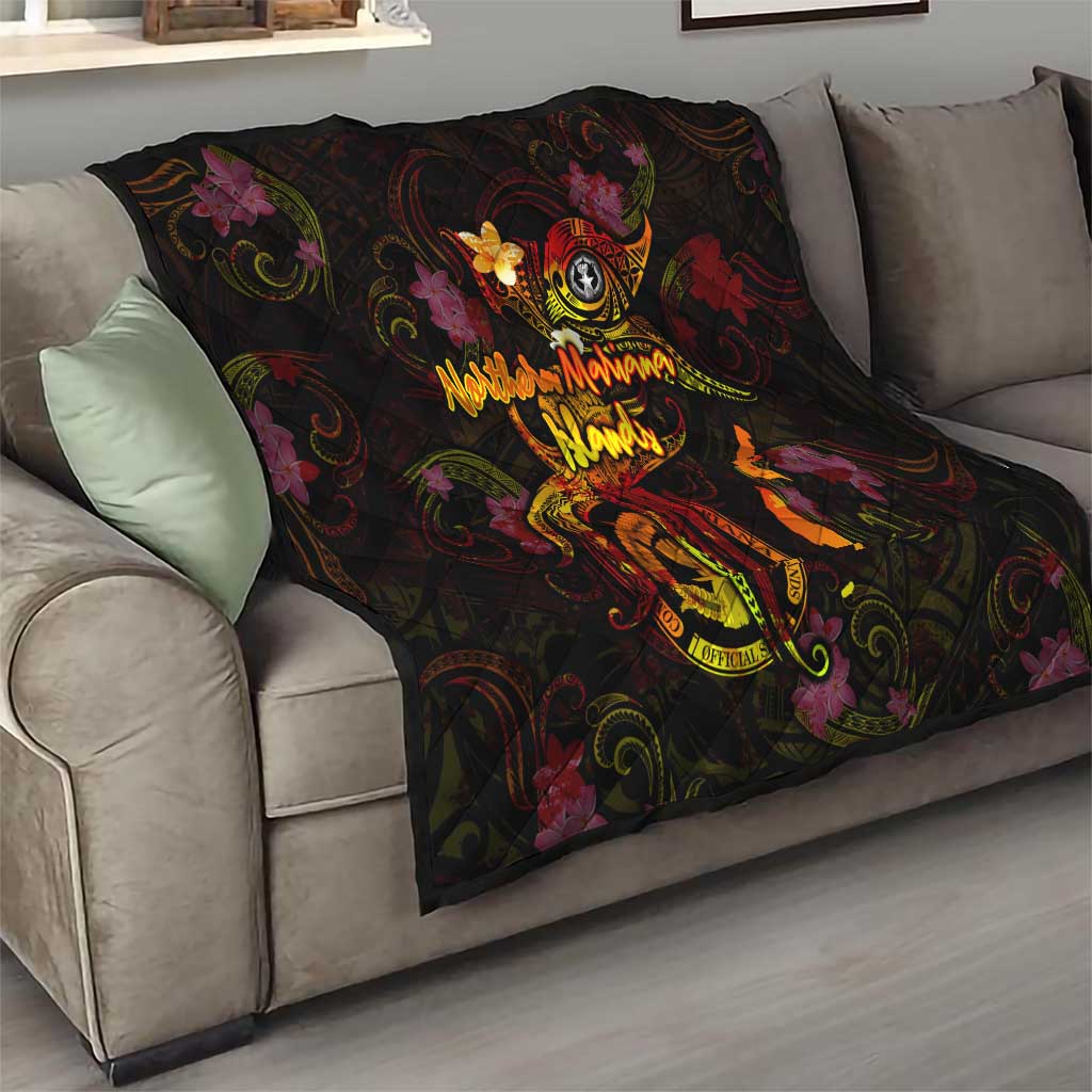 Northern Mariana Islands Quilt Octopus Plumeria Polynesian Tattoo