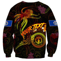 Northern Mariana Islands Sweatshirt Octopus Plumeria Polynesian Tattoo