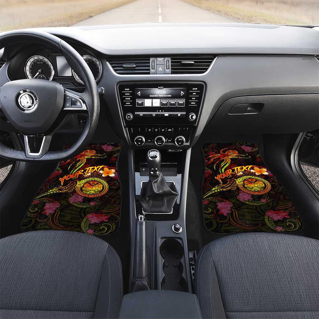 Marshall Islands Car Mats Octopus Plumeria Polynesian Tattoo