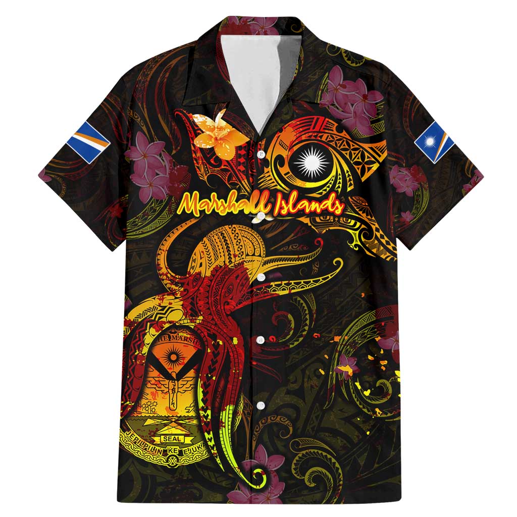 Marshall Islands Family Matching Mermaid Dress and Hawaiian Shirt Octopus Plumeria Polynesian Tattoo