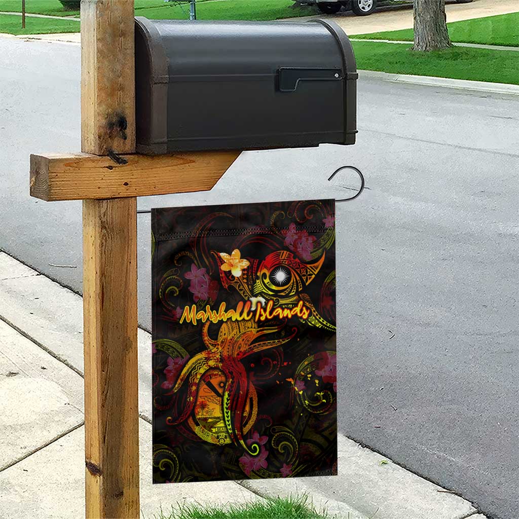 Marshall Islands Garden Flag Octopus Plumeria Polynesian Tattoo