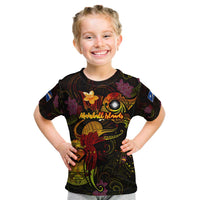 Marshall Islands Kid T Shirt Octopus Plumeria Polynesian Tattoo
