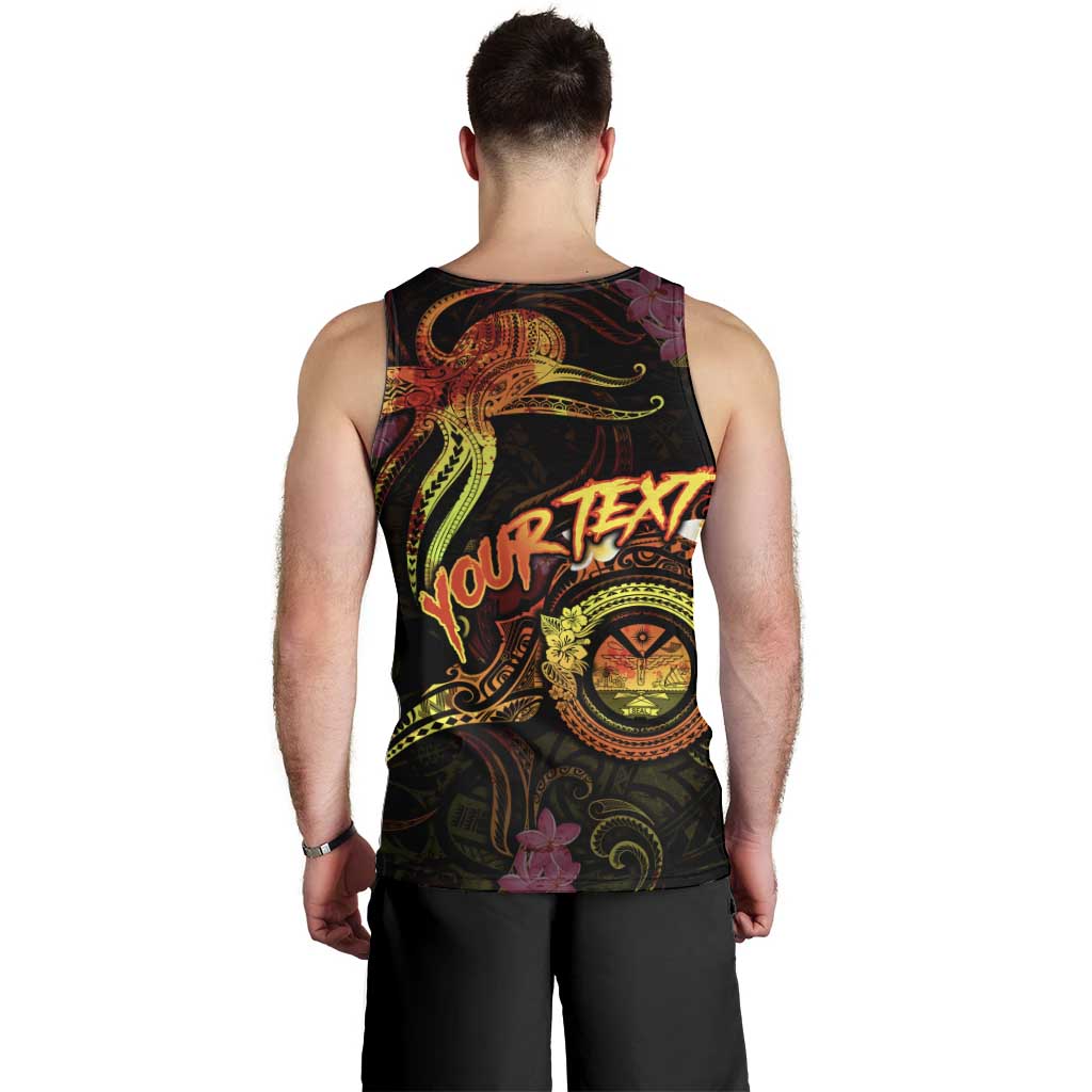 Marshall Islands Men Tank Top Octopus Plumeria Polynesian Tattoo
