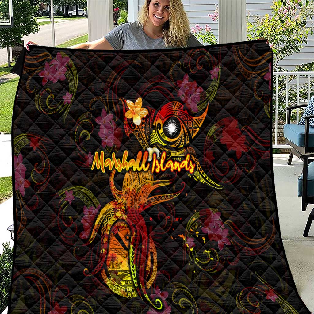 Marshall Islands Quilt Octopus Plumeria Polynesian Tattoo
