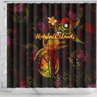 Marshall Islands Shower Curtain Octopus Plumeria Polynesian Tattoo