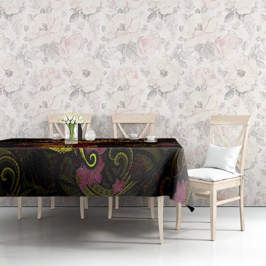 Marshall Islands Tablecloth Octopus Plumeria Polynesian Tattoo