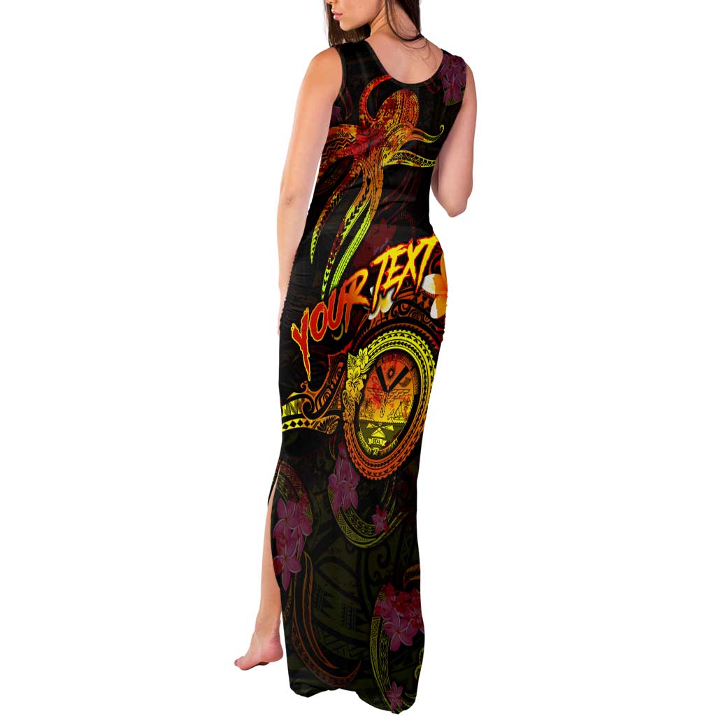 Marshall Islands Tank Maxi Dress Octopus Plumeria Polynesian Tattoo