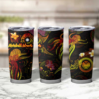 Marshall Islands Tumbler Cup Octopus Plumeria Polynesian Tattoo
