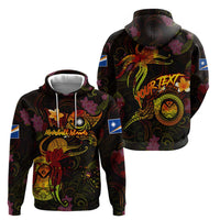 Marshall Islands Zip Hoodie Octopus Plumeria Polynesian Tattoo
